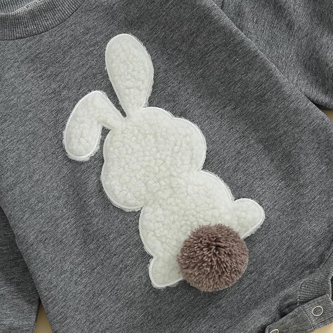 VISGOGO Newborn Infant Baby Boy Girls Oversized Romper Little Dude Sweater Onesie Coming Home Outfit Neutral Clothes