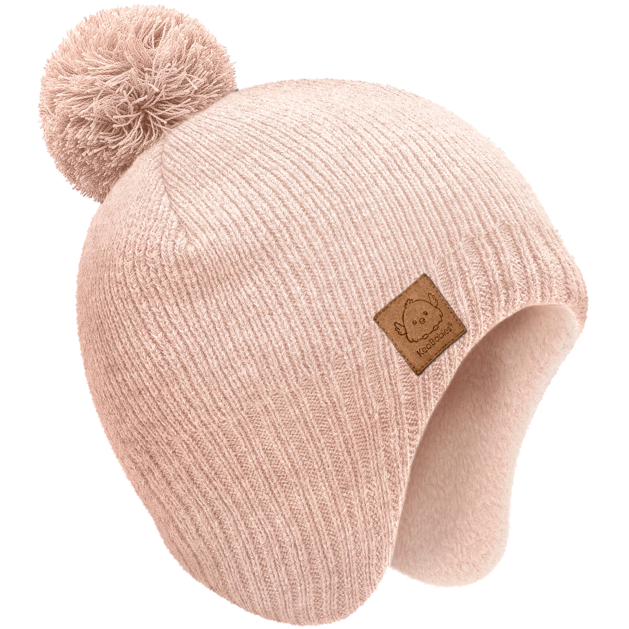 KeaBabies Baby Beanies, Winter Baby Hats for Boys, Girls (Blush, 6-36M)