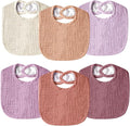 Muslin Baby Bibs for Unisex Boys Girls, Cotton Drool Bibs, Adjustable Newborn Bibs for Drooling and Teething