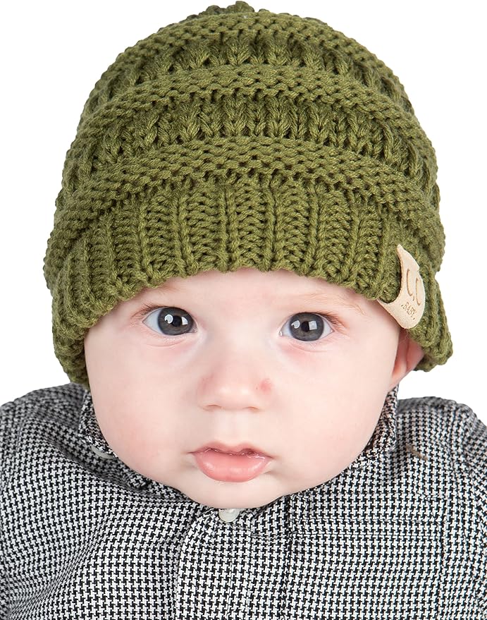 Funky Junque Baby Winter Hat – Cute Newborn Hats, Cozy Warm Infant Beanie, Soft Knit Stocking Stuffer for Babies 0–12 Months