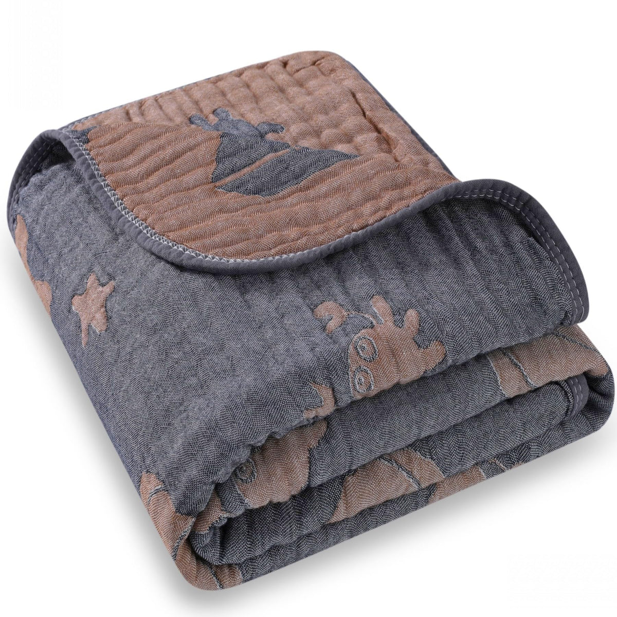 HardNok Ultra Soft Muslin Baby Blanket, A Versatile Swaddle and Bed Blanket for Babies, Toddlers, Boys, and Girls (1 Pack).
