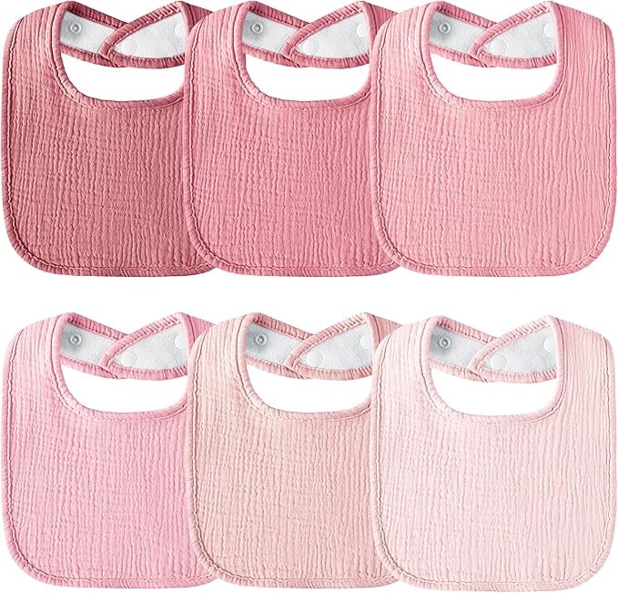 Muslin Baby Bibs Cotton Baby Drool Bandana Bibs for Baby Girls Boys Infant Newborn Toddler Drooling and Teething