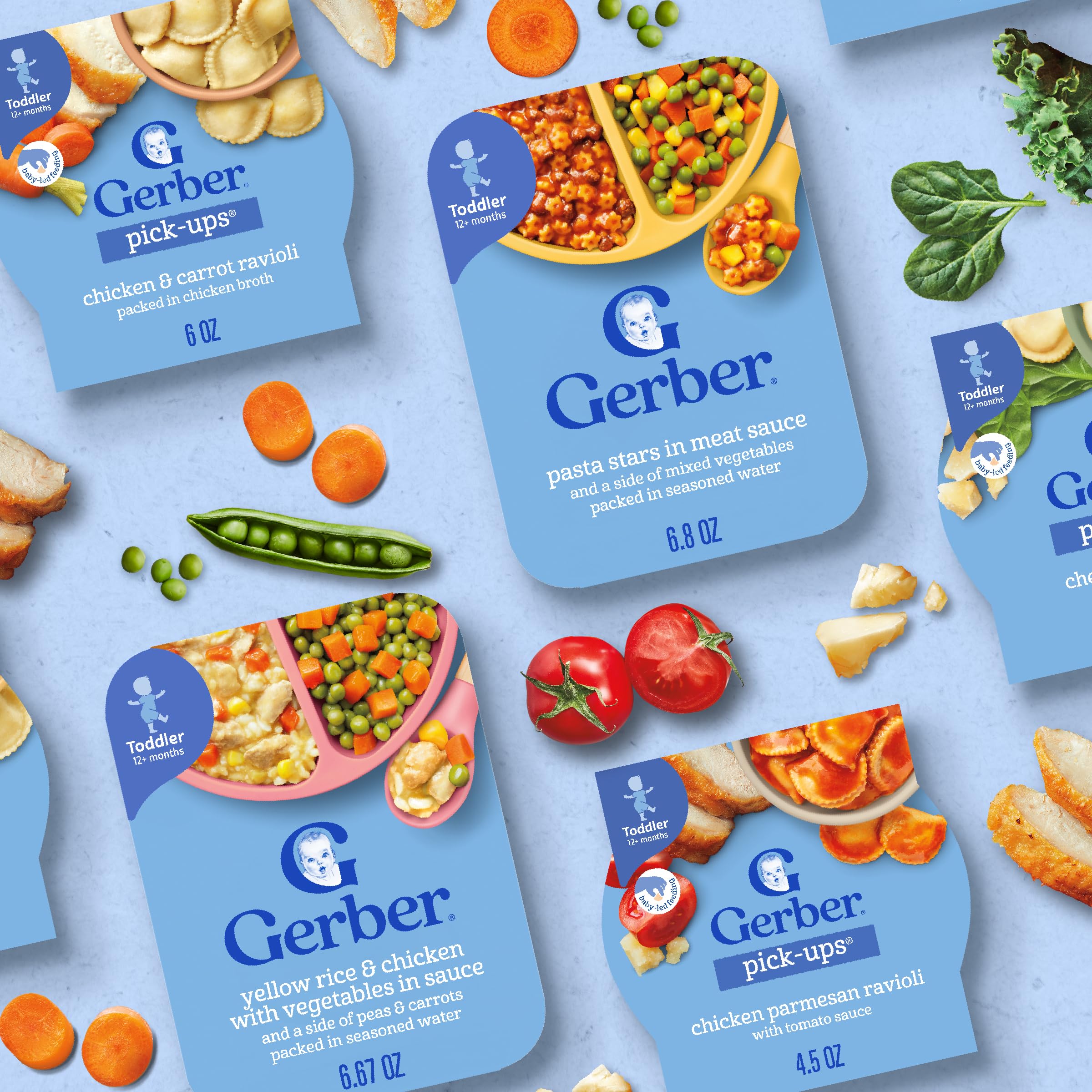 Gerber Toddler Spaghetti Rings in Meat Sauce, 6 Oz, 6 Pack