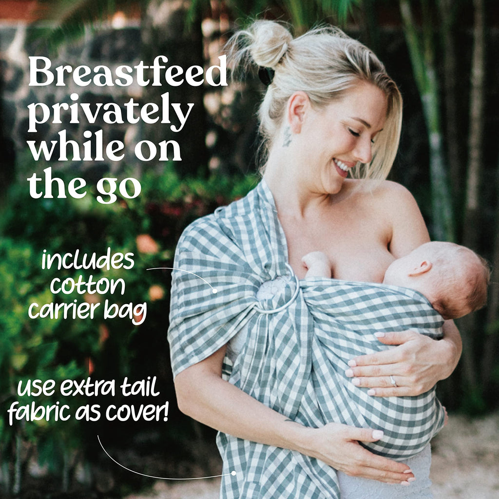 Nalakai Ring Sling Baby Carrier, Soft Linen Baby Sling, Baby Wrap, Comfort, Style, and Giving Back - Carry Your Little One with Love