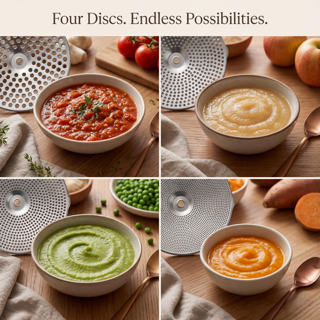 Hungry Artisan 4-Disc Food Mill for Jams, Purees & Silky Sauce