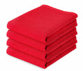 PurpleEssences Waffle Weave Kitchen Towel, 100% Cotton - 15x25 Inches with Hanging Loop, Ultra Soft Absorbent Quick Drying Dish Cloth, Tea and Hand Towels, 4 Pack - Spring Easter Summer - Red