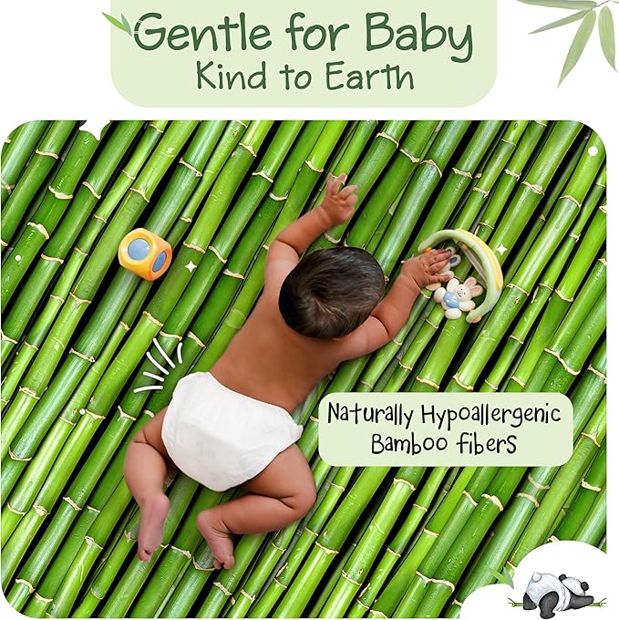 Bamboo Baby Diapers, Totally Chlorine Free for Sensitive Skin for Newborns to XXL. Hypoallergenic & Non Toxic Eco Friendlier Plant-Based Materials. TCF XXL Size 6 (120 ct)