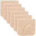 Comfy Cubs Muslin Burp Cloths 20x10" 6 Pack, Baby Burp Cloths - Cream