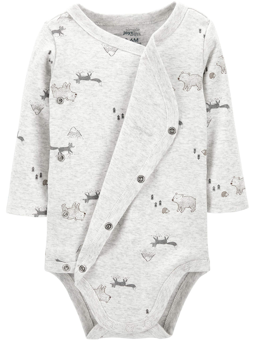 Simple Joys by Carter's Baby 4-Pack Long Sleeve Side Snap Bodysuit