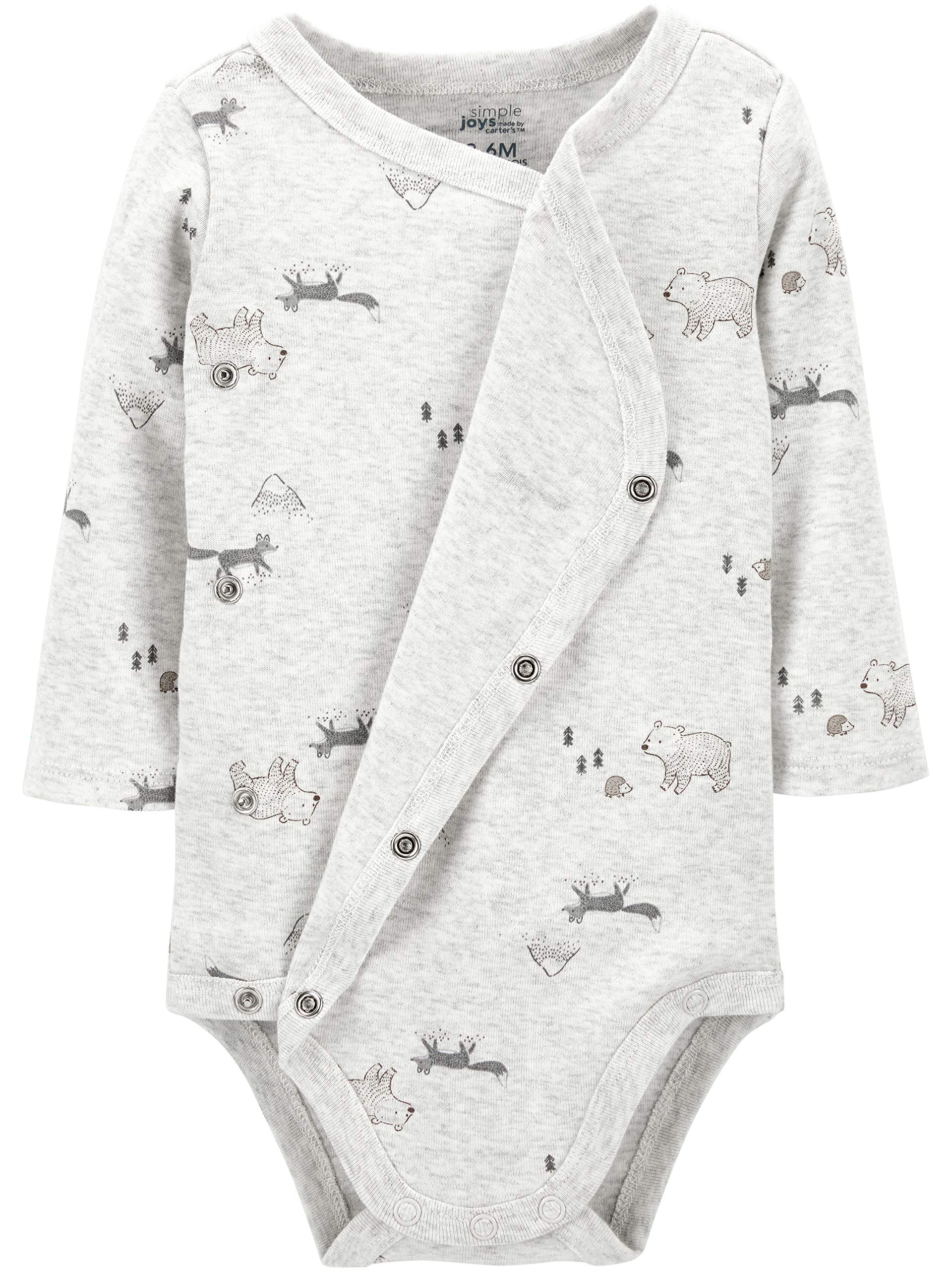 Simple Joys by Carter's Baby 4-Pack Long Sleeve Side Snap Bodysuit
