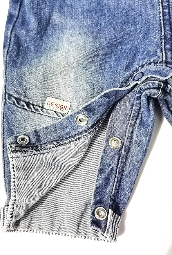 KIDSCOOL SPACE Baby Little Kids Cute Denim Embroidered Fashion Jean Overalls