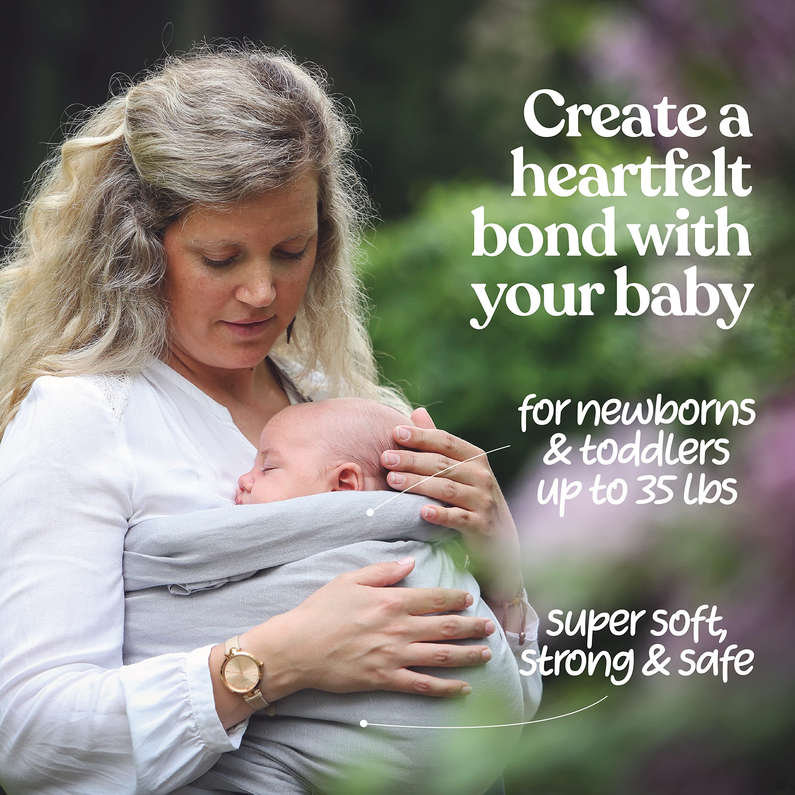 Nalakai Ring Sling Baby Carrier, Soft Linen Baby Sling, Baby Wrap, Comfort, Style, and Giving Back - Carry Your Little One with Love
