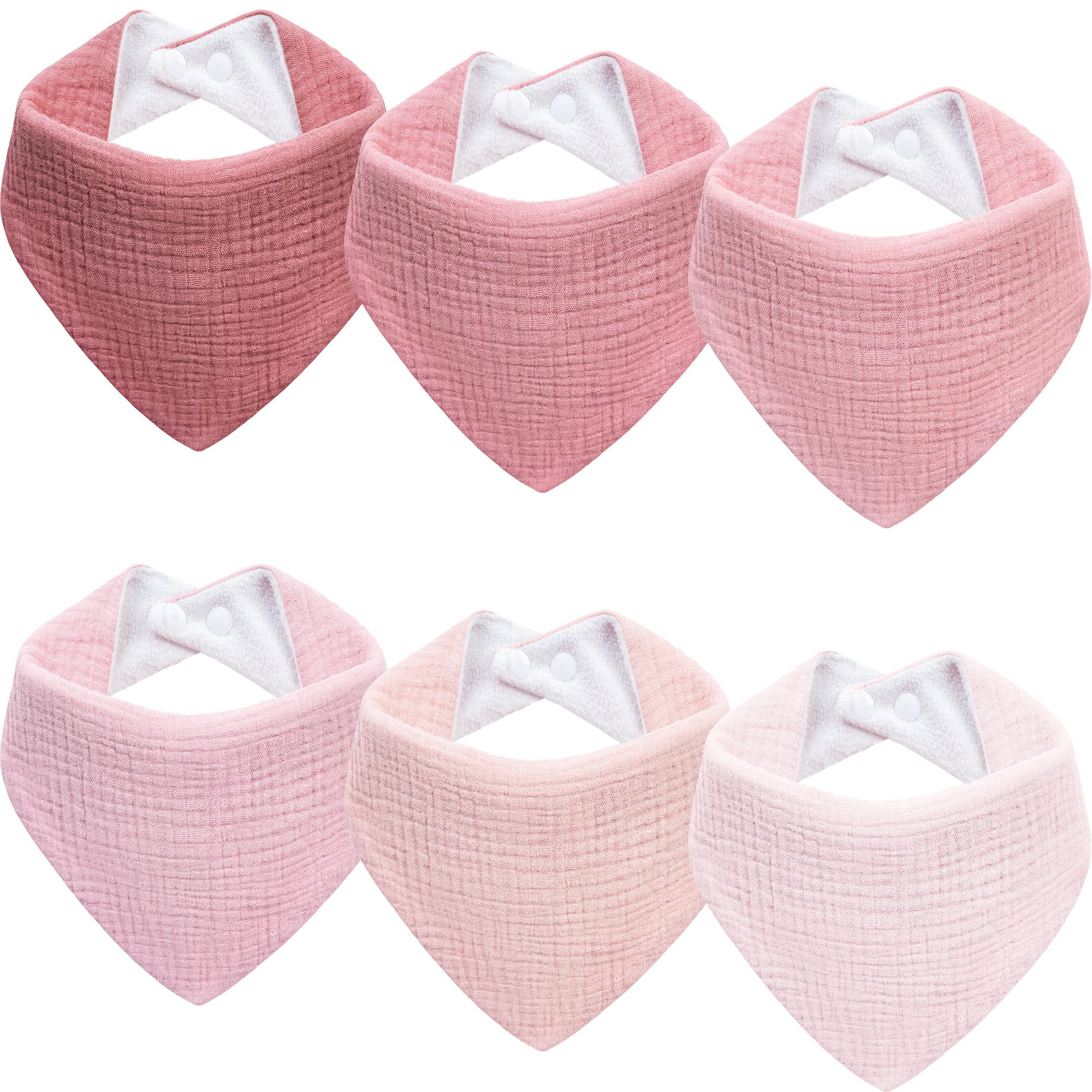 Kewlife gift Muslin Baby Bibs 6-Pack Baby Drool Bandana Bibs for Baby Girls Boys Infant Newborn Toddler Drooling and Teething