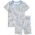 pureborn Toddler Viscose from Bamboo Pajamas Set Girls Pjs Blue Floral 3T