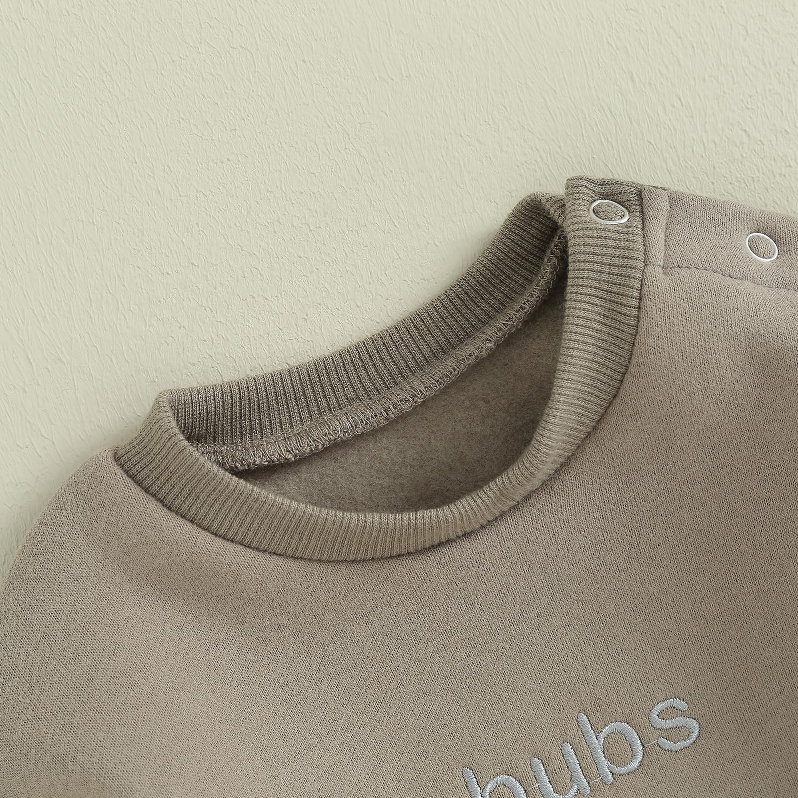 VISGOGO Newborn Infant Baby Boy Oversized Romper Sweater Bodysuits Coming Home Outfit Neutral Clothes Bubs-Gray 3-6 Months