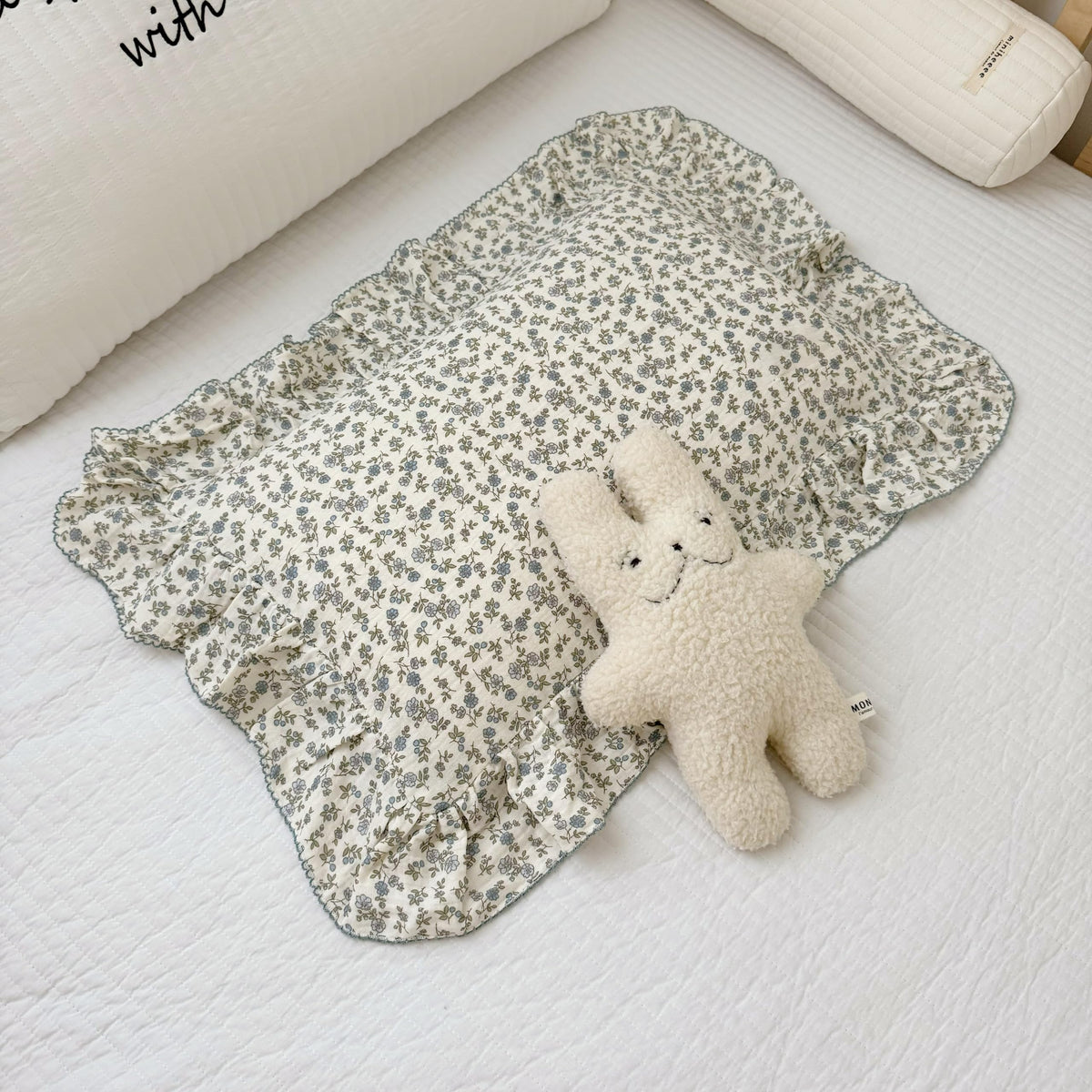 BuLuTu Muslin Toddler Pillowcase for Girls Boys, Sheep Pattern, 14"x20"