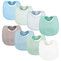 Tiny Twinkle 8 Pack Baby Bibs for Drooling and Teething – Waterproof & Absorbent Bibs for Baby Girl & Boy, Machine Washable Infant Bib Set for Newborns and Toddlers (Boy Pastel New 8-Pack)