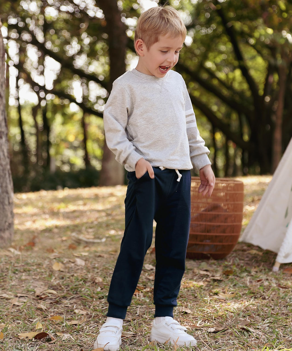 GFQLONG Toddler Boys Joggers Pants Cotton Kids Athletic Sweatpants 5-6T