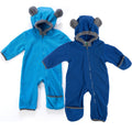 Cuddle Club Fleece Baby Bunting Bodysuit 2 Pack Bundle -Navy & Blue Baby Bear Bunting Fleece Jumpsuit - Teddy Bear Warm Buntings - Newborn Snowsuits 4T Buntings Suits