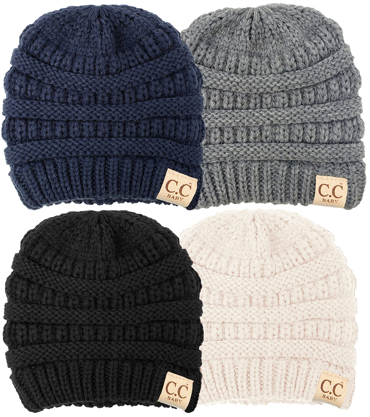 Funky Junque Baby Winter Hat – Cute Newborn Beanie, Infant Girl Hats 0–12 Months, Soft Knit Baby Beanies for Boys & Girls, Cozy Warm Stocking Stuffer Gift: Beige
