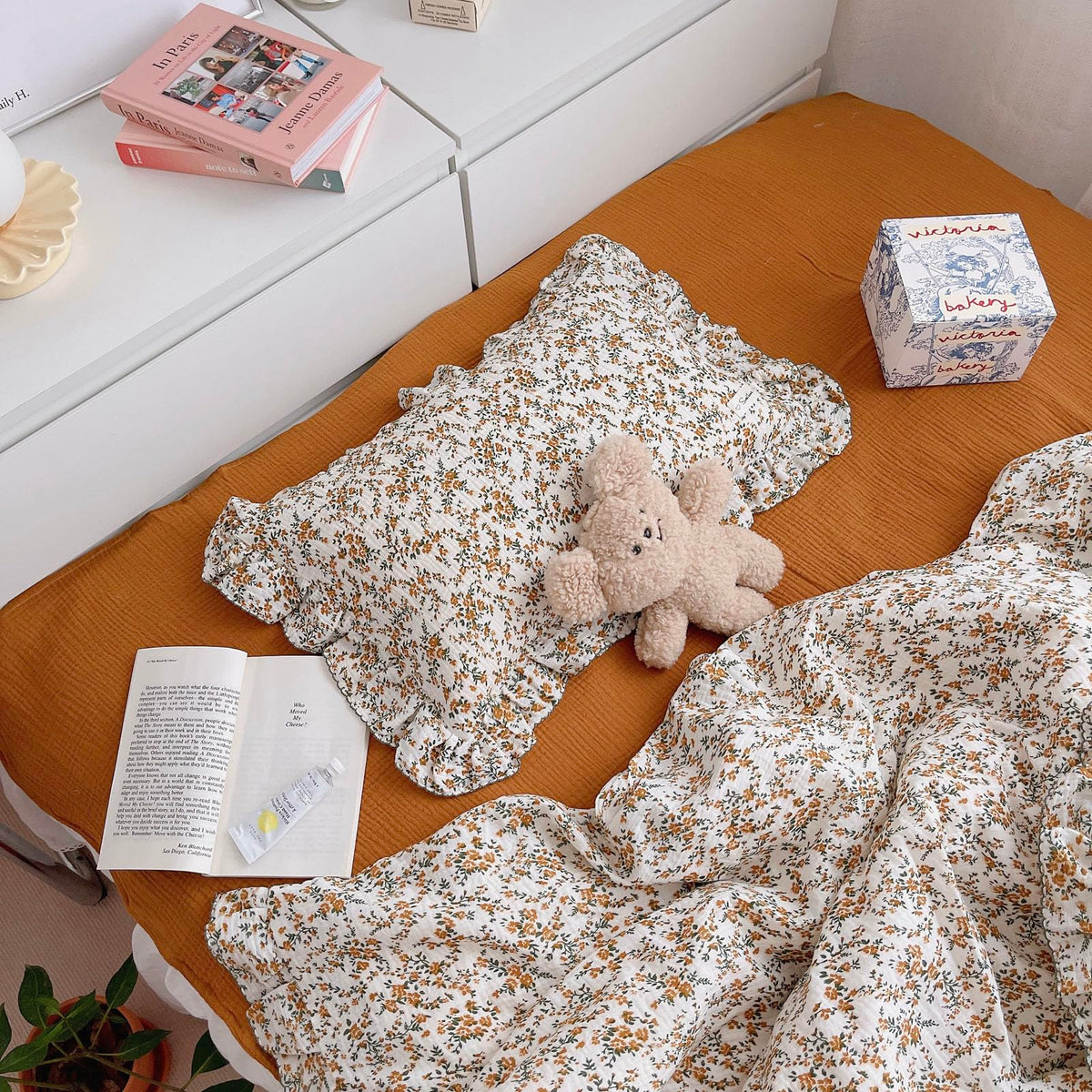 BuLuTu Muslin Toddler Pillowcase for Girls Boys, Sheep Pattern, 14"x20"