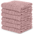 Comfy Cubs Muslin Baby Washcloths 10"x10" 6 Pk - Mauve