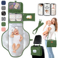 Portable Changing Pad for Baby, Travel Diaper Changing Pad for Newborn, Large Waterproof Baby Changing Mat, Foldable & Detachable Diaper Changing Station with Baby Wipes Pockets Baby Stuff by Pillani