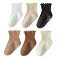 ANYANIME Toddler Socks Ruffle for Girls Baby Grip Socks Non Slip Cute Frill