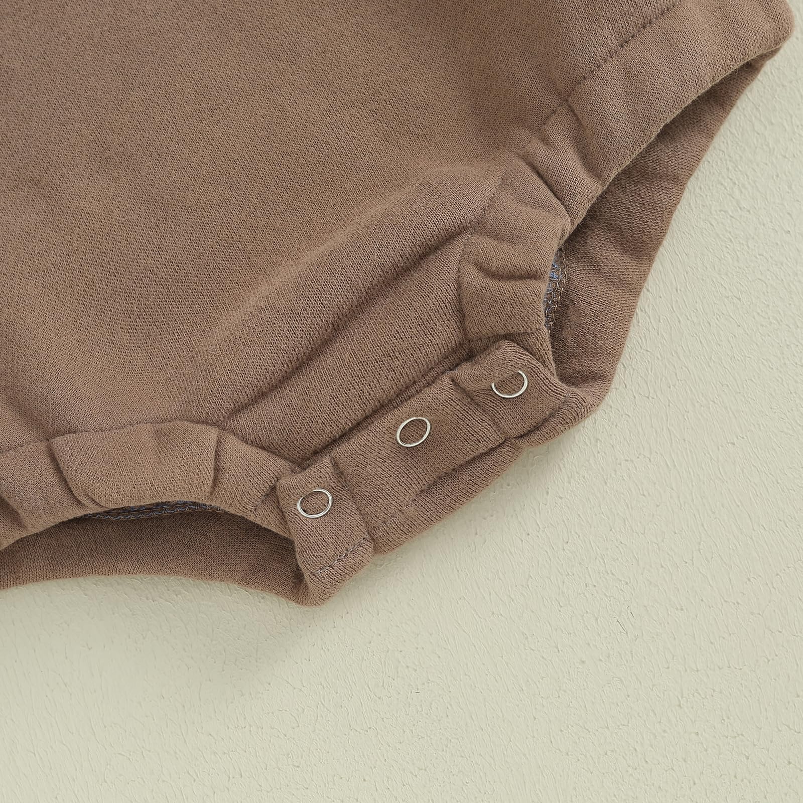 VISGOGO Newborn Infant Baby Boy Oversized Romper Sweater Bodysuits Coming Home Outfit Neutral Clothes (Bubs-Mocha, 3-6 Months)