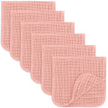 Comfy Cubs Muslin Burp Cloths 20x10" 6 Pack, Baby Burp Cloths - Bold Blush