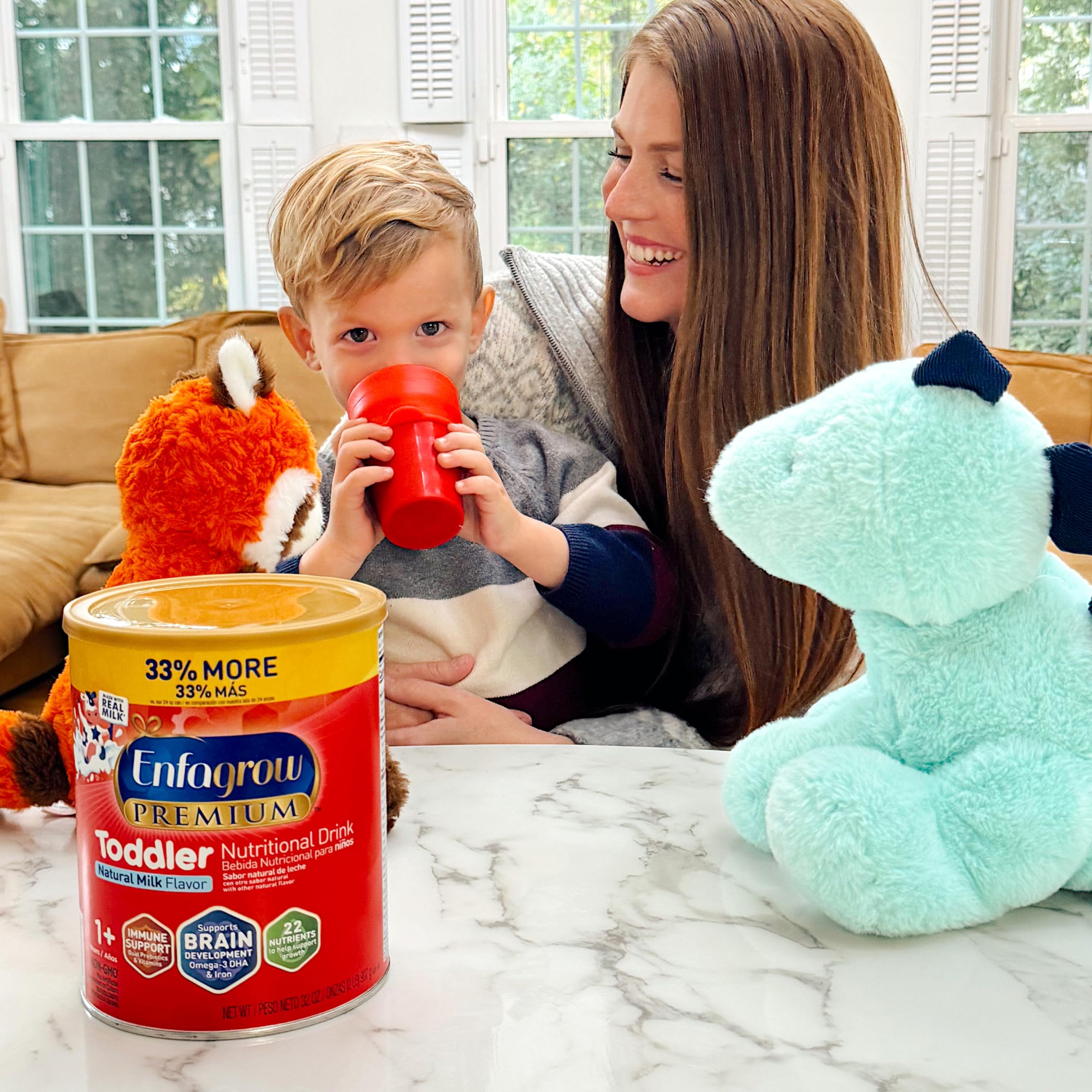 Enfagrow Premium Toddler Milk Nutritional Drink, Enfagrow Toddler Drink, Try Our Brain-Supporting Trio, 32oz Can