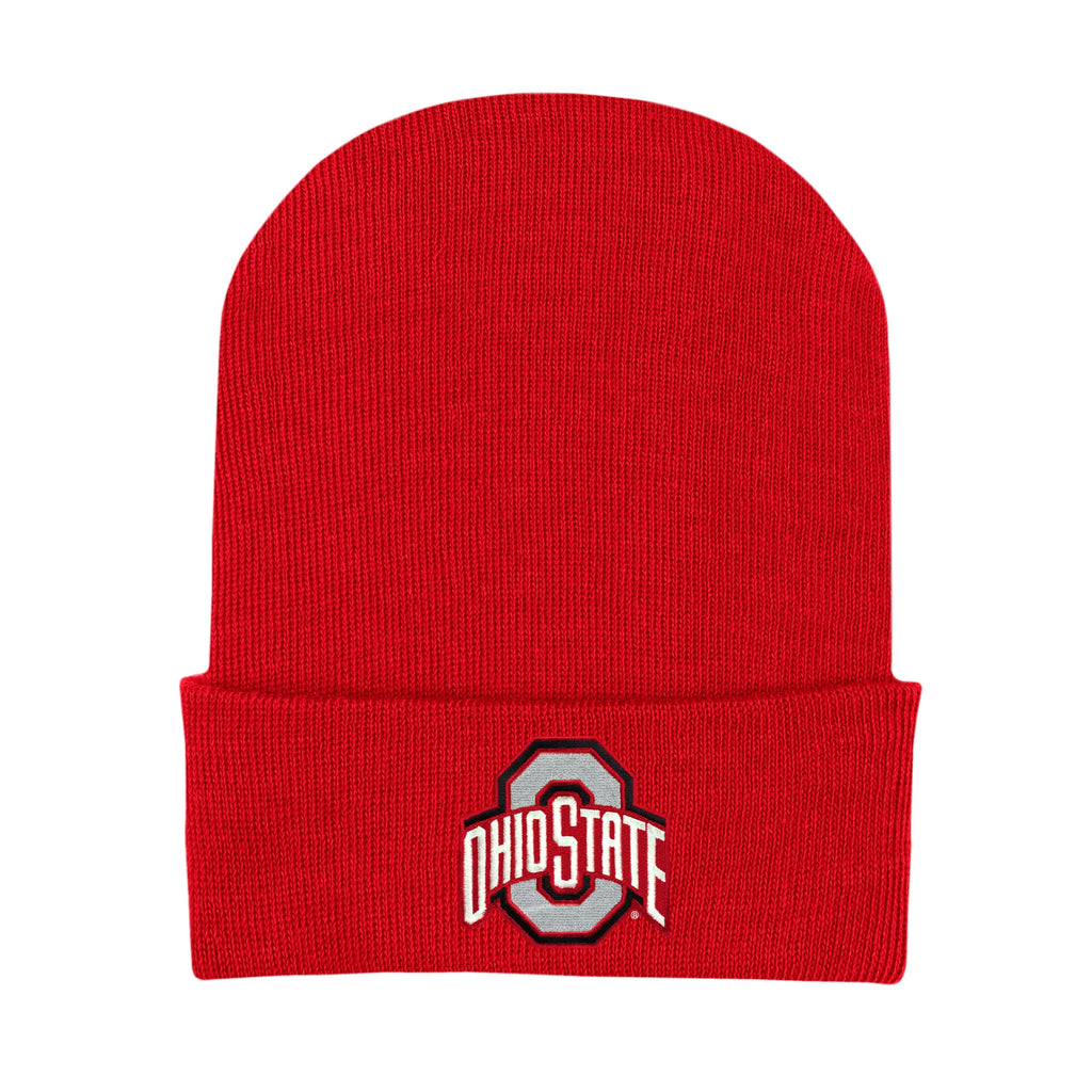 College Baby Infant Knit Cap Ohio State Buckeyes Logo - Red - Preemie