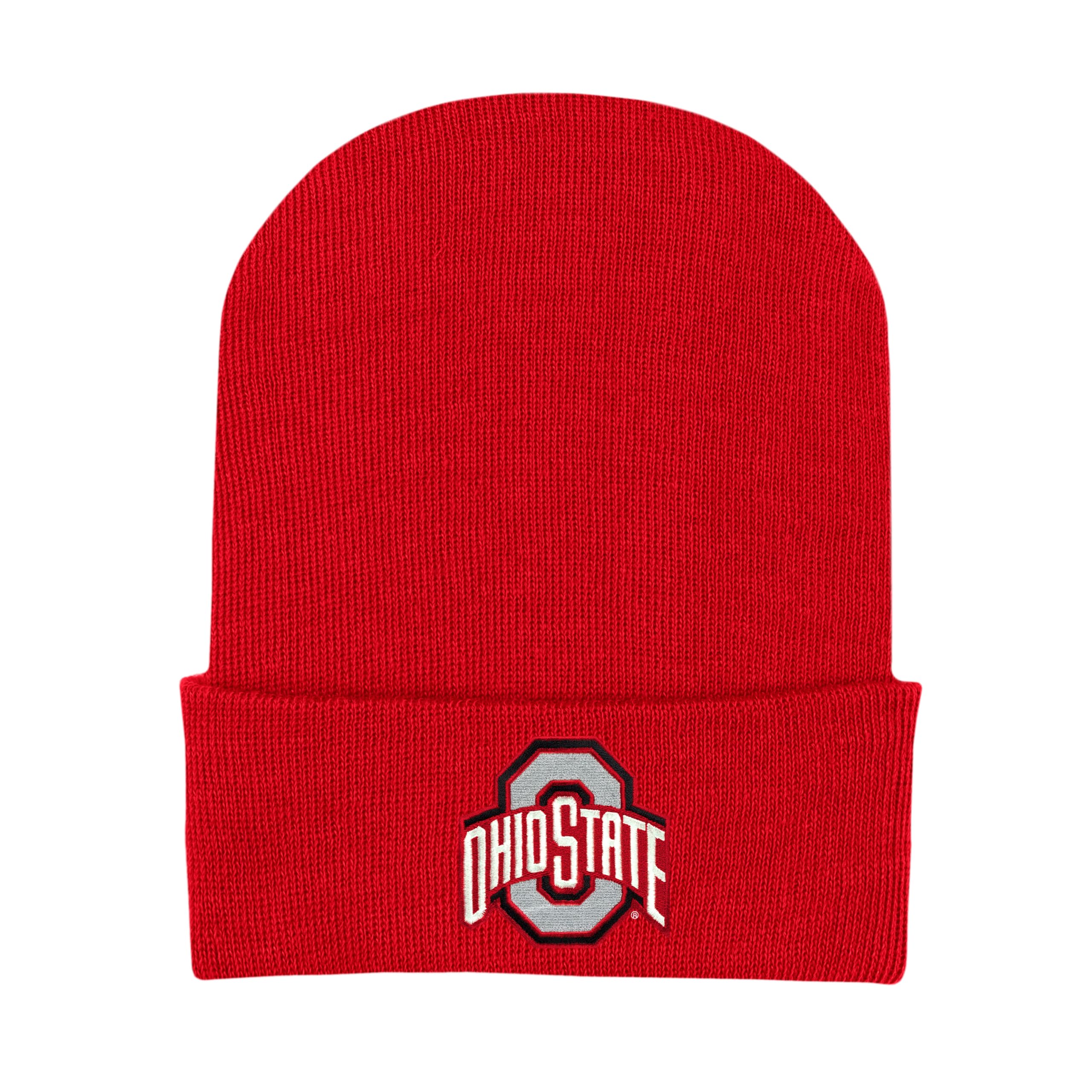 College Baby Infant Knit Cap Ohio State Buckeyes Logo - Red - Preemie
