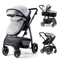 Hagaday Baby Stroller, 2-in-1 Reversible Toddler Seat with Lie-Flat Mode