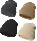 ENBAOHUI Baby Beanie Hat Newborn Winter Warm Knit Hat Kids Soft Beanie Cap Boys Girls Winter Warm Knit Hat Black/Grey/White/Khaki S