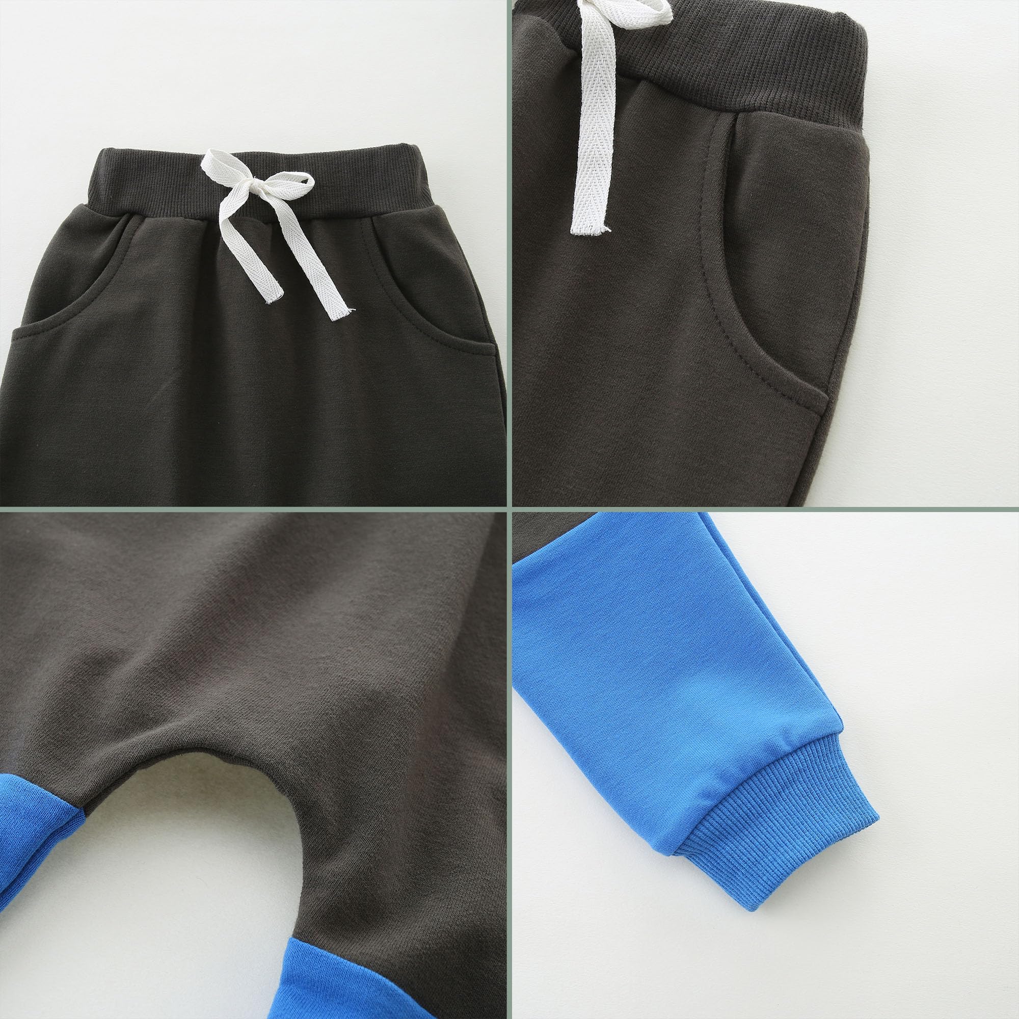Babymine Baby Boy Essentials 9-12 Month Boy Clothes Cotton Pants Long Sleeve Spring Fall Outfits