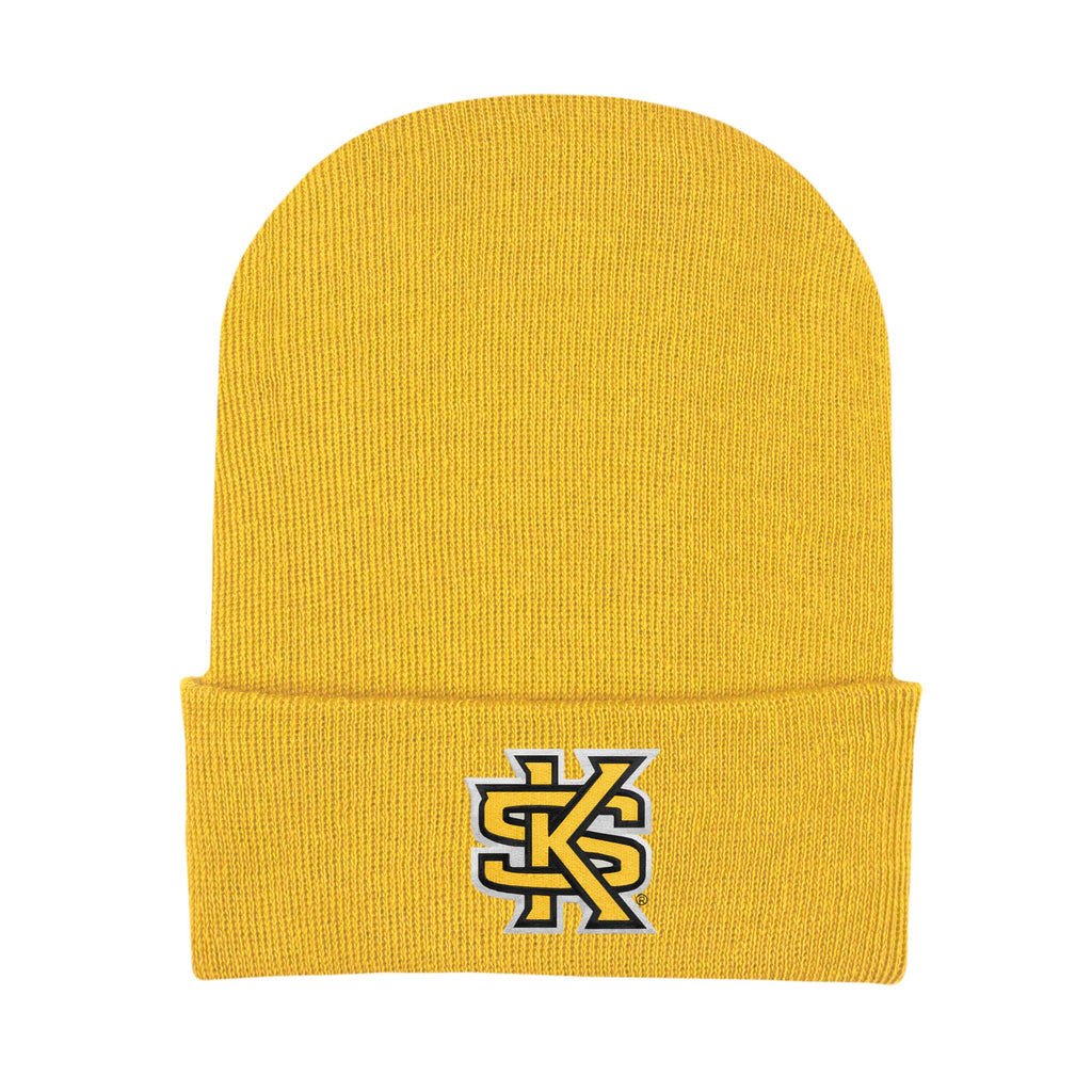 College Baby Infant Knit Cap Kennesaw State Owls Logo - Gold - Newborn