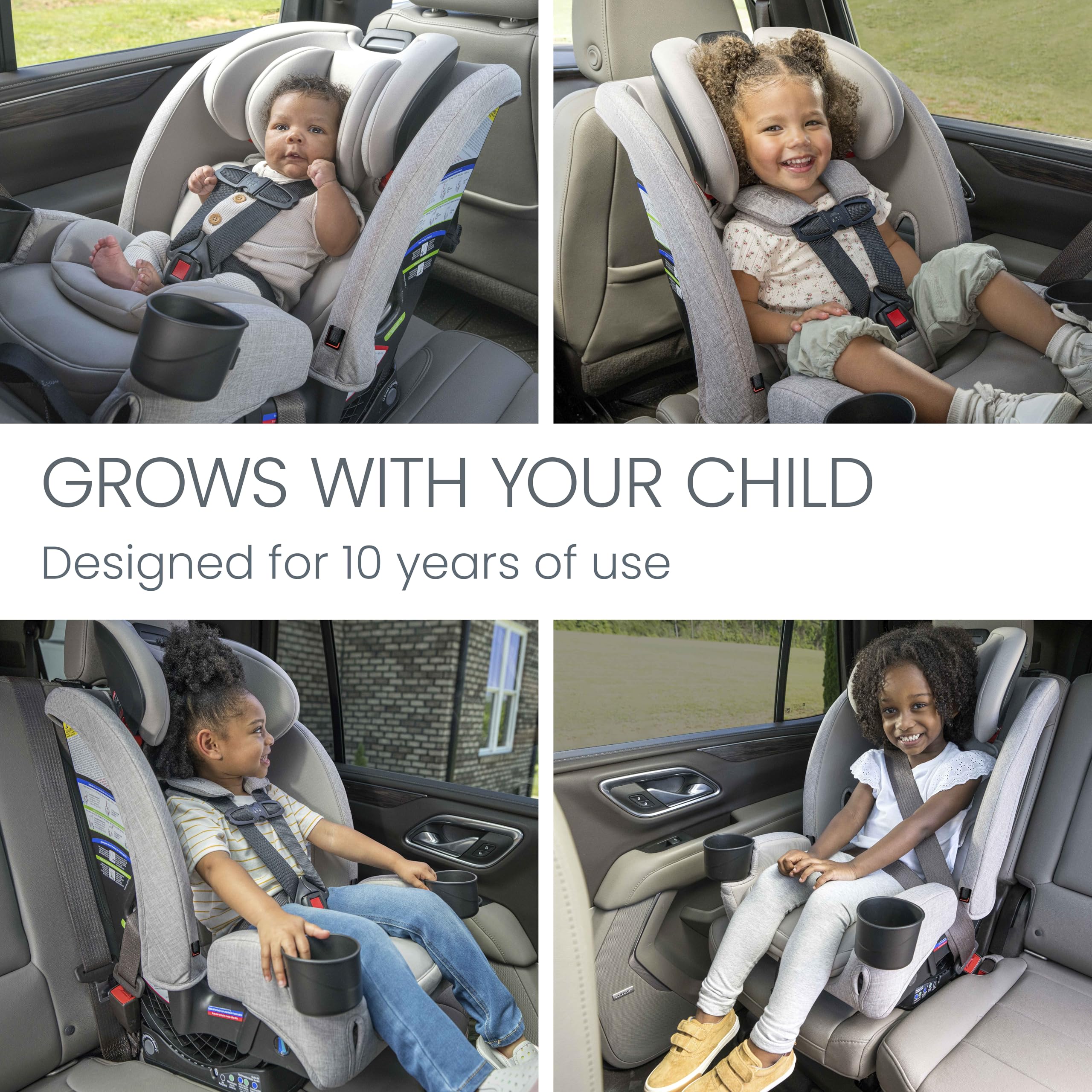 Britax One4Life Slim All in One Car Seat, Up to 10 Years Use — Raven Black