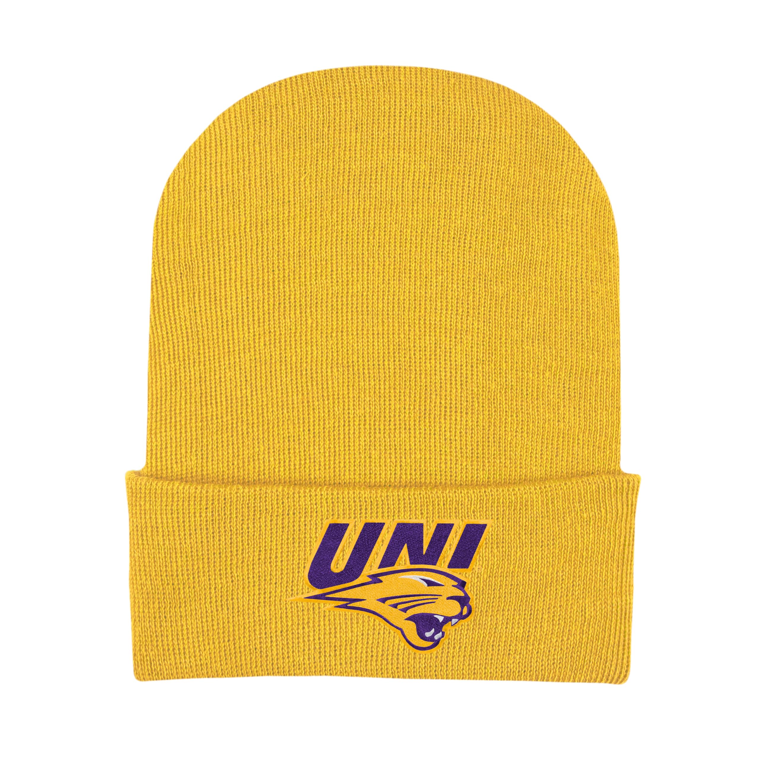 College Baby Infant Knit Cap Northern Iowa Panthers Logo - Gold - Newborn