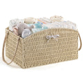 HBlife Diaper Caddy Organizer Detachable Portable Hand-Woven Storage Basket