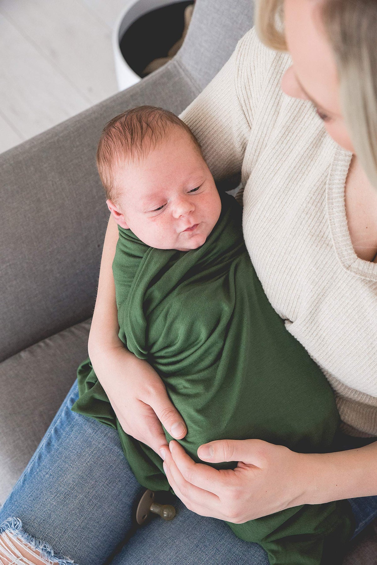 Copper Pearl Swaddle Blankets for Newborns | Soft Stretchy Receiving Blankets for Boys and Girls | Large 46 x 46 Inch Baby Blankets | Lightweight and Breathable Swaddles | Everest