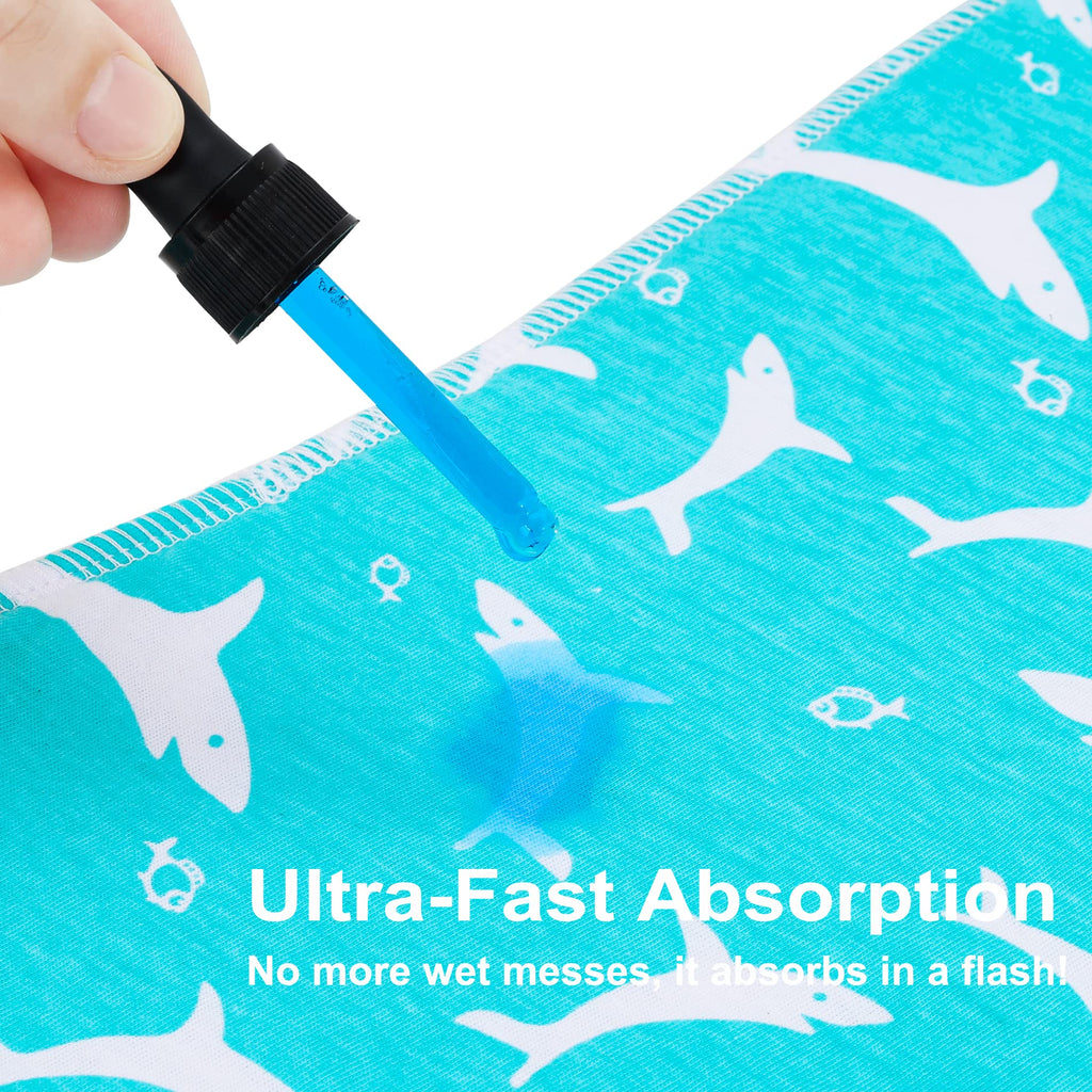 Benoxine 2-in-1 Burp Cloths and Baby Bibs - 6 Pack Large Super Absorbent Soft Cotton Burping Cloths for Spit Up, 3 Layers Thick Baby Burp Rags for Girls & Boys
