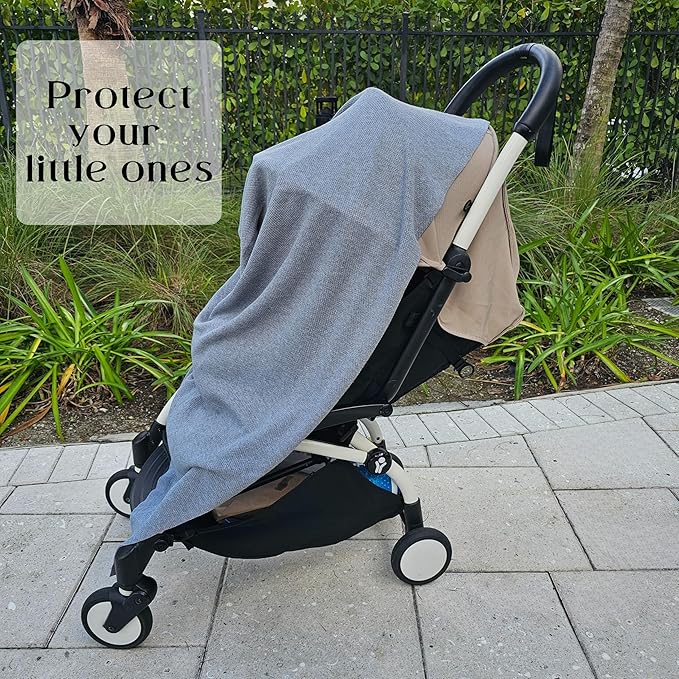 Little Rou Peekaboo Knit Breathable Nursing Cover Up For Breastfeeding - Soft Organic Cotton & Cashmere Breast Feeding Covers For Women - Privacy Feature - Includes Mesh Laundry Bag (Grey)
