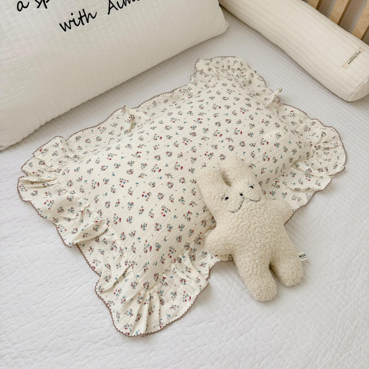 BuLuTu Muslin Toddler Pillowcase for Girls Boys, Sheep Pattern, 14"x20"