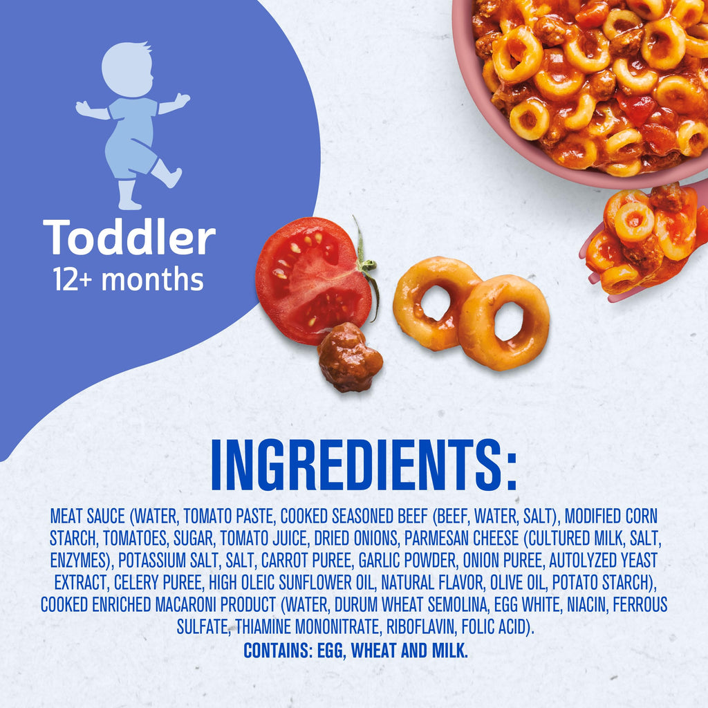 Gerber Toddler Spaghetti Rings in Meat Sauce, 6 Oz, 6 Pack