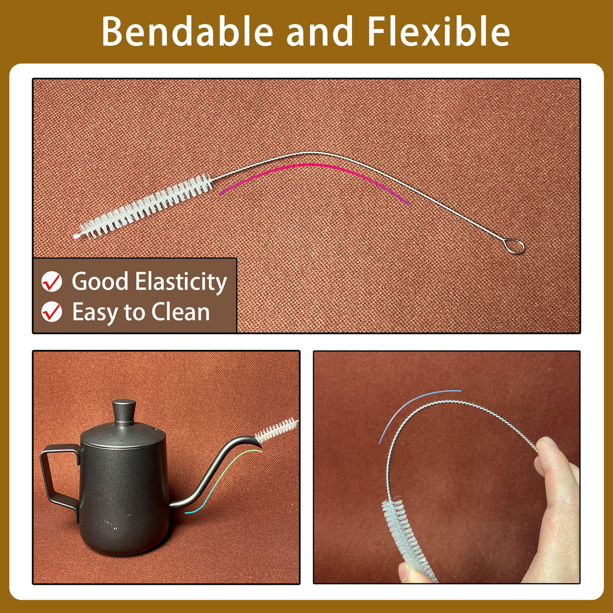 CIDYAUST Straw Cleaner 12 Inch(10-Pack) for Reusable Straws